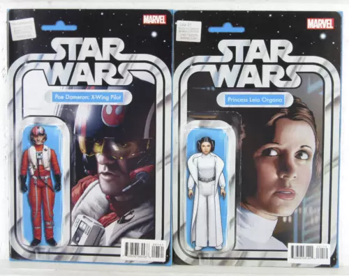 STAR WARS: POE DAMERON #1 - LEIA #1  * Marvel Comics Lot * Action Figure Variant
