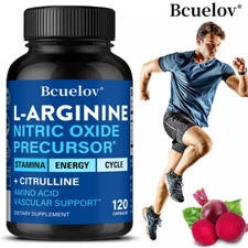L-Arginine, Extra Strength Nitric Oxide & Circulation Boost ,30/60/120Capsules