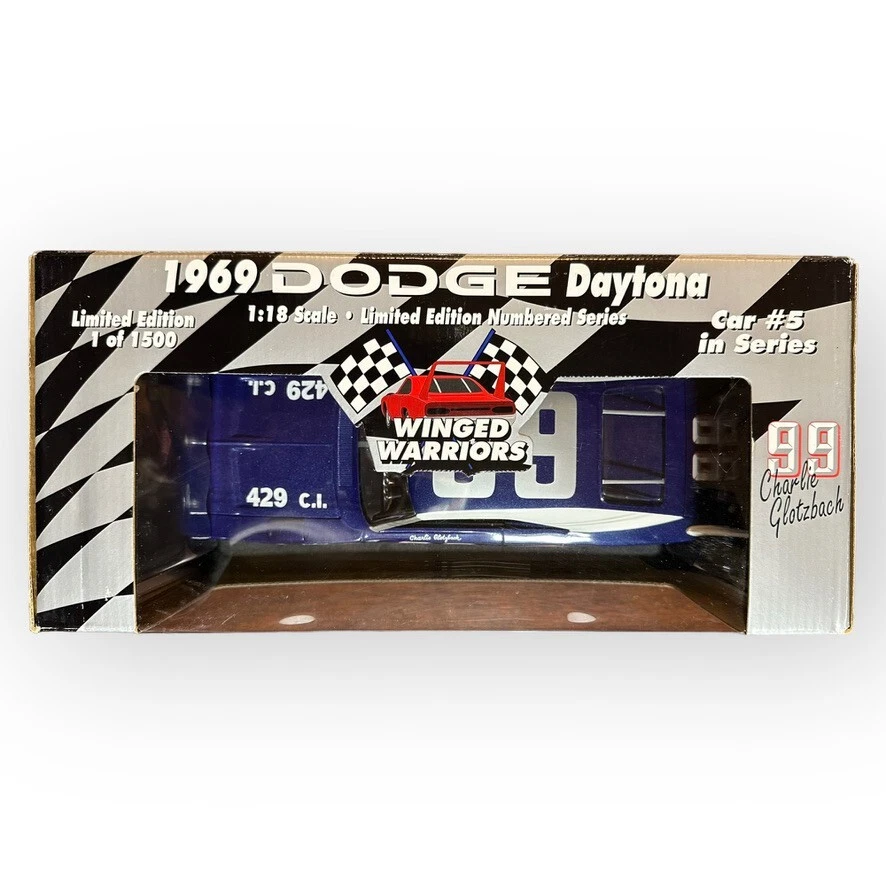 Dodge Daytona Charlie Glotzbach Dow 1969 Winged Warriors #99 1/18 RC2 Foto 3 de 4