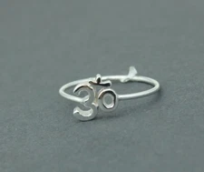 Fashion Women 925 sterling silver Tibet OM Protection Ring/Joint Ring 6-8
