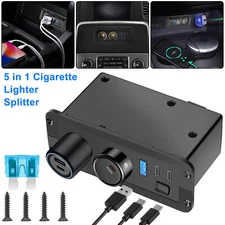 QC3.0 & Dual PD3.0 USB Fast Car Charger Cigarette Lighter Splitter Socket 12-24V