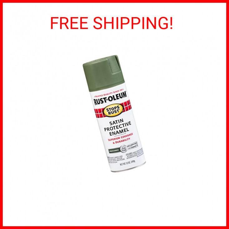 RustOleum 7737830 Stops Rust Spray Paint, 12 oz, Satin Spruce Green eBay