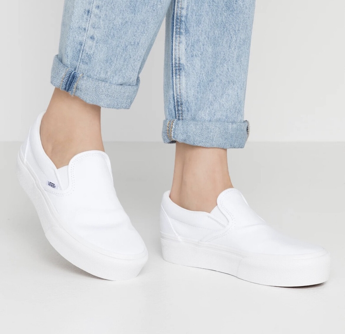 Vans Womens Classic Slip on Platform White NWB size 6-10 | eBay
