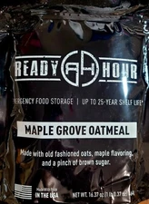 1 Ready Hour Entree/Military Meal/Survival Food /Camping: Maple Grove Oatmeal