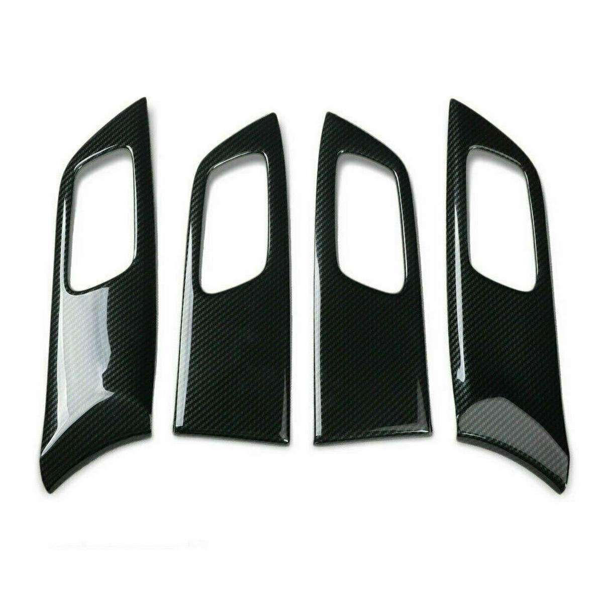 Carbon Fiber Look Stainless Steel Inner Door Bowl Covers For Honda Accord 2013-2017