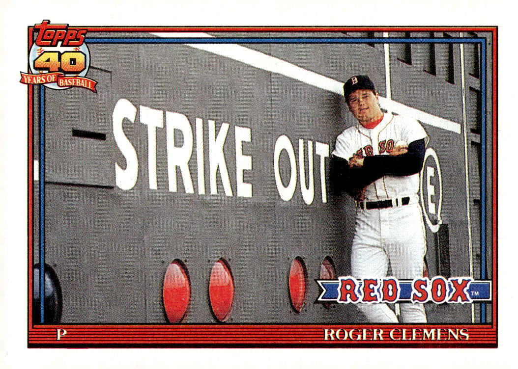 1991 Topps #530 Roger Clemens