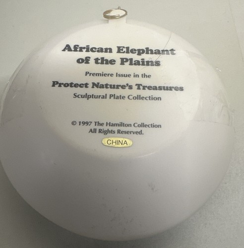 Ellie of the Jungle Protect Nature’s Treasure Elephant Hamilton 6"D Vintage X 2 - Picture 6 of 6