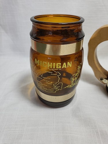 Vintage Spokane World Fair Expo 1974 Amber Glass Mugs - Set of 4 - Picture 2 of 12