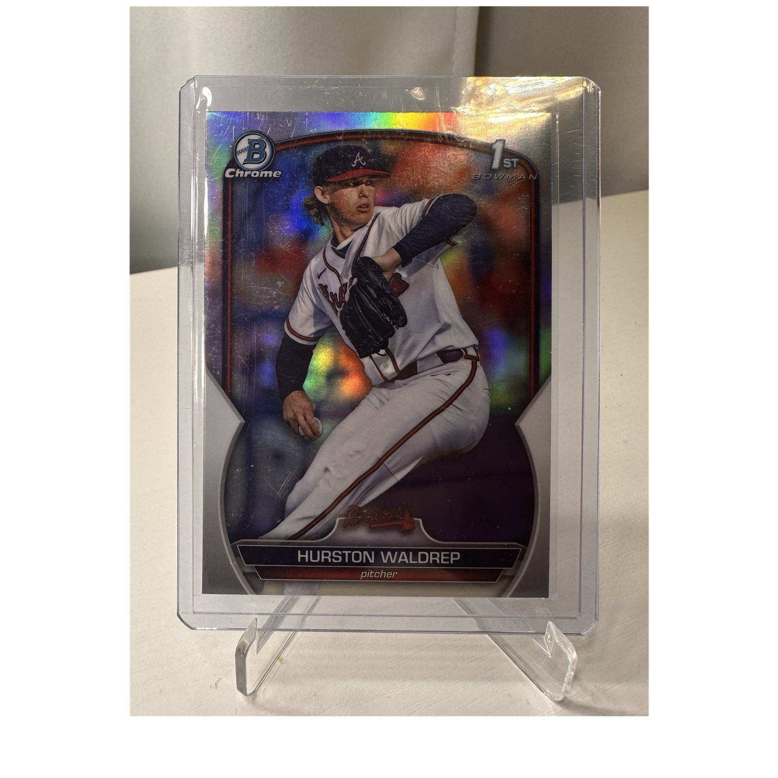 Topps 2023 Bowman Draft Hurston Waldrep Rookie Refractor Braves #BDC-114