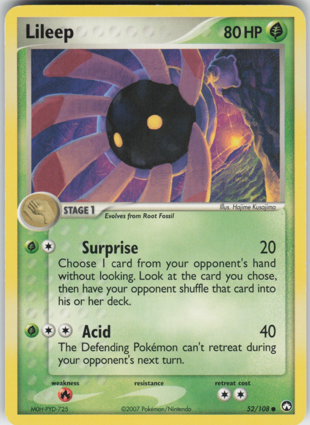 Pokemon TCG Lileep 52/108 Power Keepers Common card Normal