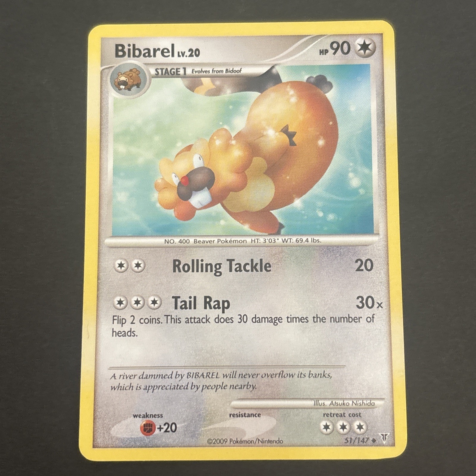BIBAREL LV.20 51/147 Regular Platinum: Supreme Victors Pokemon TCG LP 2009