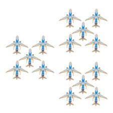 15 pcs Plane Brooch Pin: Alloy Airplane Lapel Pin for Scarf Jackets Dress Suit