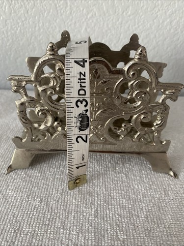Antique Brass Ornate Victorian Style Letter / Napkins Holder - Picture 3 of 8