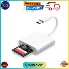 USB C SD Card Reader for Iphone 15 16/Ipad/Macbook/Mac,Type C Memory Trail Camer