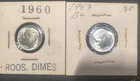 1960-P & 1963-P Roosevelt Dimes  Uncirculated Amazing Luster!!! Gems.
