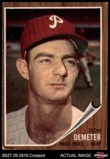1962 Topps #146 Don Demeter Normal Tint Phillies COMMON VARIATION 1 - POOR