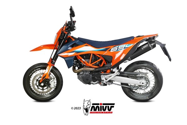 Mivv STR1 Auspuff Schwarz Passend FüR KTM 690 SMC R 2021-2024-image