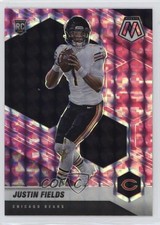 2021 Panini Mosaic Rookies Pink Camo Mosaic Prizm Justin Fields #304 0vp0
