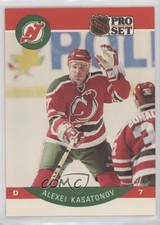 1990-91 Pro Set Alexei Kasatonov (No Quotes Around rookie in Line 5) #169 8jr