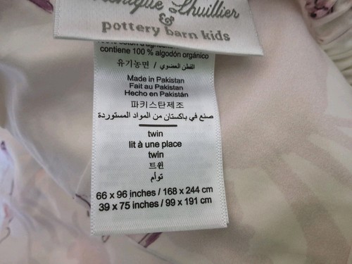Pottery barn Kids Monique Lhuillier Ethereal Fairy Organic Sheet Set Twin Sateen - Picture 3 of 4