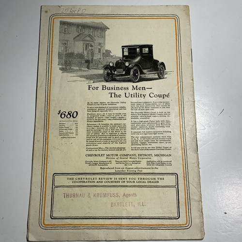 1922 Chevrolet Review Auto Car Booklet Pretty Lady Swimsuit Illustration Cars - Picture 6 of 12