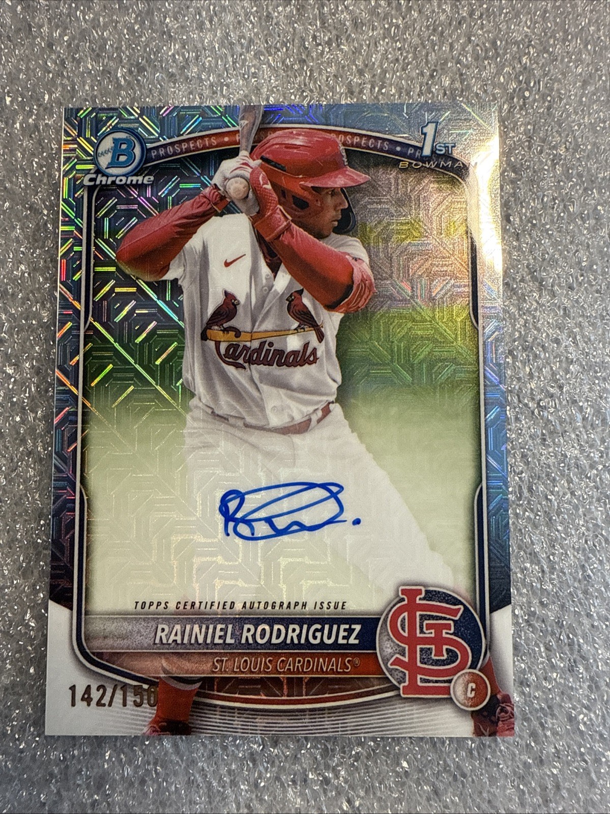 2025 Bowman Chrome HTA Choice Refractors Rainiel Rodriguez 1st Rookie AUTO /150