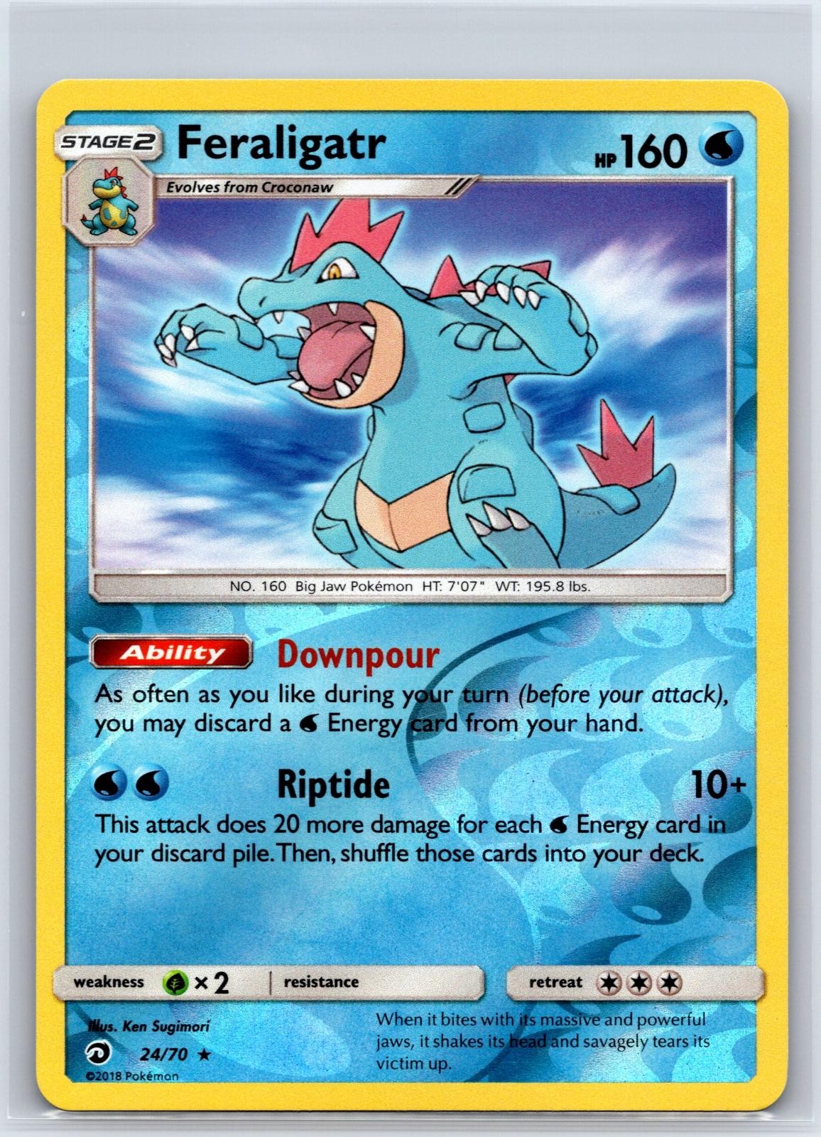 Feraligatr 24/70 Rare Dragon Majesty Pokemon Reverse Holo NM/M 603-10