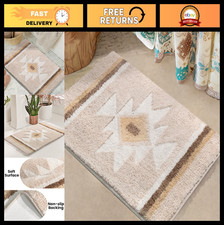 Boho Western Aztec Bath Rug - Non-Slip Bathroom Mat for Stylish Decor