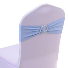 Tvoip 10pcs Chair Cover Stretch Band with Buckle Slider Sashes Bow Wedding Banqu