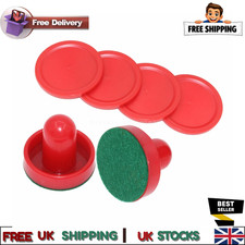 2PCS Air Hockey Pushers and 4PCS Pucks Game Tables Red For Adult & Kids