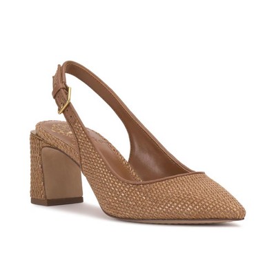 Women's Hamden Slingback Pumps Golden Wanut Raffia