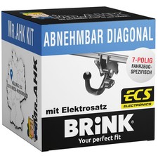 Brink AHK abnehmbar für Mercedes M-Klasse W166 11-15 mit 7polig spezi.