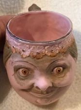 RARE 1900's Schafer Vater Alice in Wonderland German Bisque Tea Cup