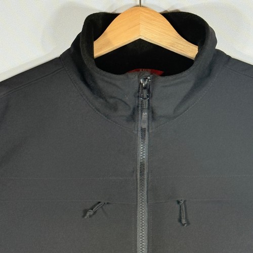 5.11 Tactical Mens Black Softshell Packable Utility Jacket Workwear Work Large - Picture 2 of 11
