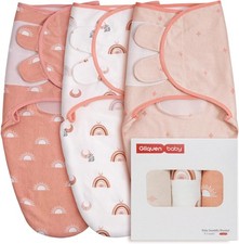3-Pack Organic Baby Swaddle Sleep Sacks Newborn Baby Swaddles 0-3 Months Newborn