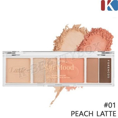 FORENCOS Soft Mood Eye Palette 6.1g #01 Peach Latte Eye Shadow Make up K-Beauty
