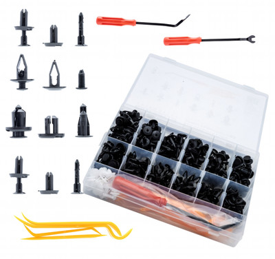 232x Car Clips Set + Removal Tool Fixing Clips Door Trim Universal