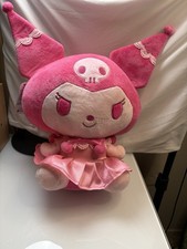 Sanrio Kuromi Pink/White Plush Stuffed Animal w/ Tag 14 in 2024 Kawaii