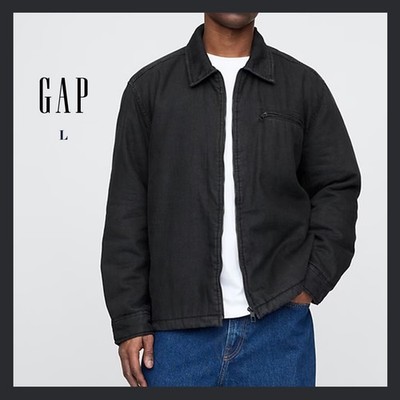 〜90s PRONTI pony hair シャツジャケット ブラック XL NWT - GAP Men's Cotton with Sherpa-Lined Shirt Jacket, Black Wash