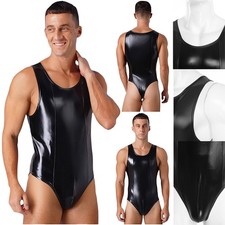 Mens Jumpsuit Nightclub Bodysuit Costume Nightwear Lingerie Leotard Beachwear