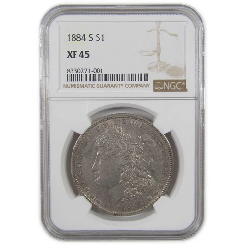 1884 S Morgan Dollar XF 45 NGC Silver $1 Coin SKU:I18253