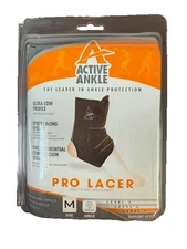 Active Ankle Pro Lacer Multi Sport Brace BLACK XLARGE  in Clamshell