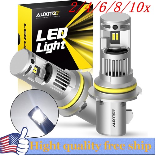 AUXITO 9004 LED Headlight bulb Kit Super White High Low Beam Bright Canbus 2/4X - Picture 2 of 21