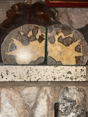 Polished Rock Book Ends