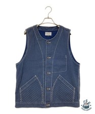 Schott OLD HICKORY DENIM VEST Size: L Navy Men 3122067