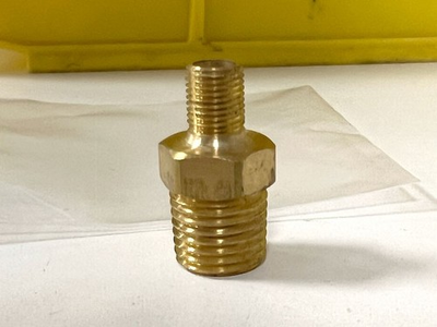 #ad LockNFlate Tire Inflator Adapter 1 4 NPT m to Schrader Valve m USED $5.49