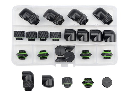 20 PCS Silver Chrome G1/4" Plug Fittings for Computer Water Cooling System (B... - 第 2/8 張圖片