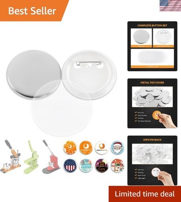 Effortless DIY Button Maker Supplies - 1000 Sets of 32mm Blanks Included