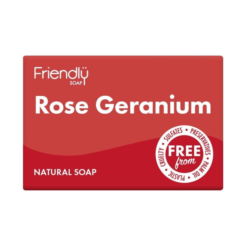 Friendly Soap Rose Geranium Soap 95G - Image 4