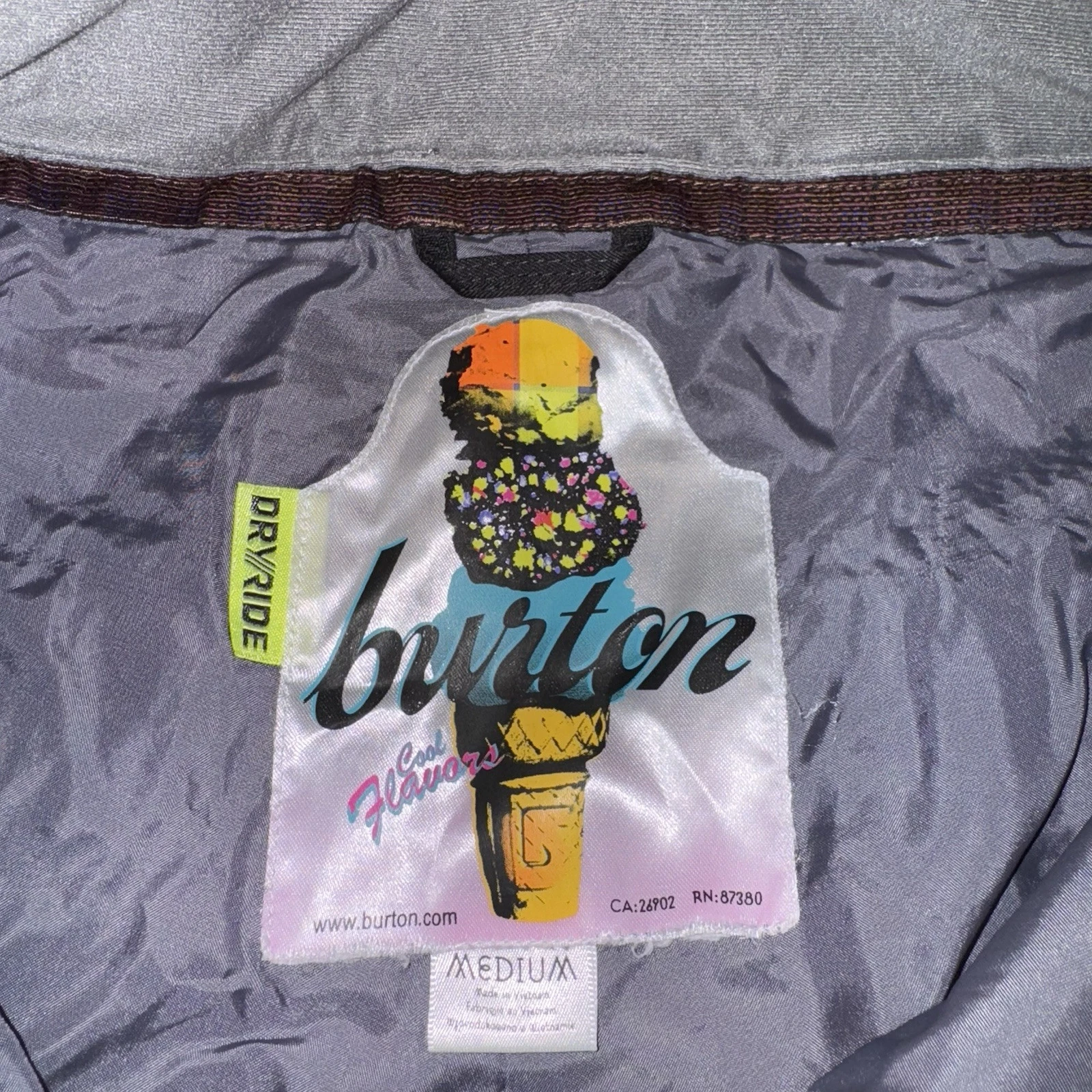 burton snowboard ski dryride lucky snow suit cargo shell pants